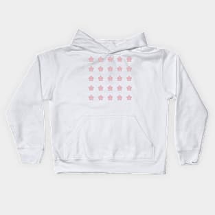 Pastel Pink Stars with eyelashes Kids Hoodie